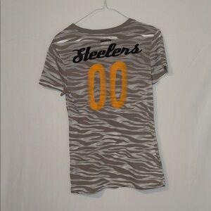 Reebok Zebra Print Tee with Orange Accents